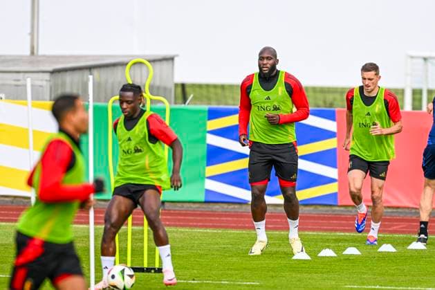 Belgium Media Activities UEFA EURO, EM, Europameisterschaft,Fussball 2024 12 06 2024 FREIBERG AM NECKA, GERMANY - JUNE 12 : Lukaku Romelu forward of Belgium during a training session of the Belgian Red Devils at the UEFA Euro 2024 European Football Championship tournament on June 12, 2024 in Freiberg am Necka, Germany, 12 06 2024 Freiberg am Necka Germany  Copyright: xVincentxKalutx