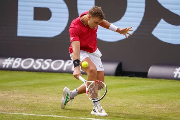 BOSS Open ATP 250 2024 Stuttgart, 12 06 2024 Hamad Medjedovic SRB, Serbia BOSS Open 2024, ATP 250, TC Weissenhof grounds on 12 06 2024, Stuttgart Copyright: xBEAUTIFULxSPORTSx Pajonkx