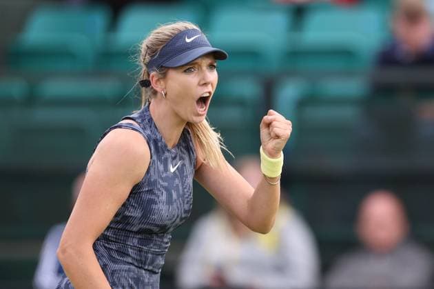 Katie Boulter during a round of 16 match against Rebecca Marino Rothesay Open Nottingham, Day 3, Tennis, Lexus Nottingham Tennis Centre, Nottingham, UK - 12 June 2024  Copyright: xRyanxBrowne Shutterstockx 14523728eh