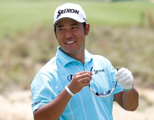 Tom Kim of South Korea reacts during a practice round at the 124th U.S. Open golf championship at Pinehurst Resort & Country Club in Pinehurst, N.C. on Wednesday, June 12, 2024.  NCP20240612108 JOHNxANGELILLO