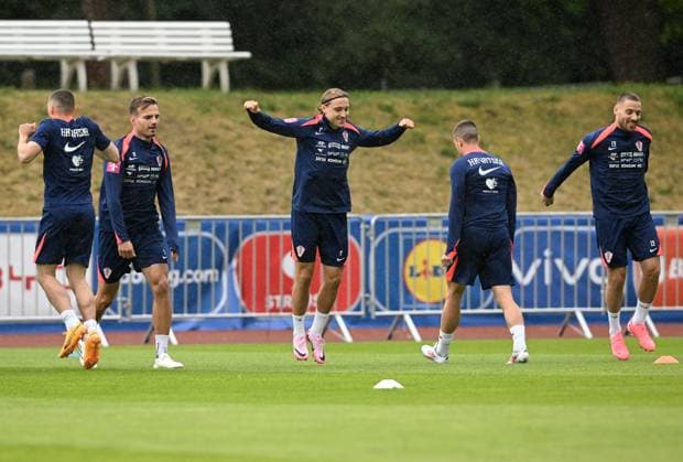 PXL_CRO football team training Croatian national football team during their training in Neuruppin, Germany on 12. June 2024. MarkoxLukunic PIXSELL