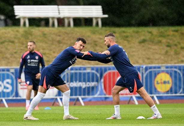 PXL_CRO football team training Croatian national football team during their training in Neuruppin, Germany on 12. June 2024. MarkoxLukunic PIXSELL