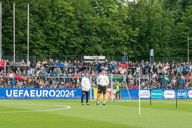 SOCCER - UEFA EURO, EM, Europameisterschaft,Fussball 2024 BERLIN,GERMANY,12.JUN.24 - SOCCER -UEFA EURO 2024, OEFB, Oesterreichischer Fussball-Bund, training. Image shows an overview with head coach Ralf Rangnick (AUT).  GEPAxpictures xJohannesxFriedl