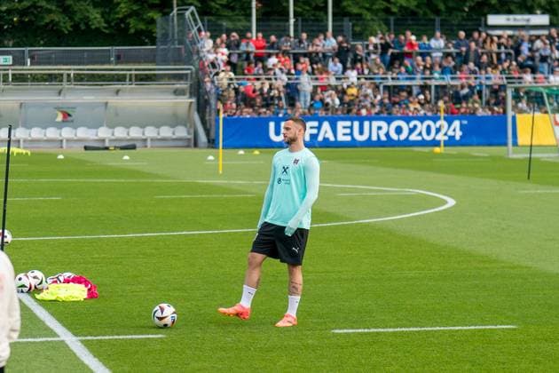 SOCCER - UEFA EURO, EM, Europameisterschaft,Fussball 2024 BERLIN,GERMANY,12.JUN.24 - SOCCER -UEFA EURO 2024, OEFB, Oesterreichischer Fussball-Bund, training. Image shows Marko Arnautovic (AUT).  GEPAxpictures xJohannesxFriedl