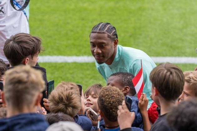 SOCCER - UEFA EURO, EM, Europameisterschaft,Fussball 2024 BERLIN,GERMANY,12.JUN.24 - SOCCER -UEFA EURO 2024, OEFB, Oesterreichischer Fussball-Bund, training. Image shows David Alaba (AUT).  GEPAxpictures xJohannesxFriedl