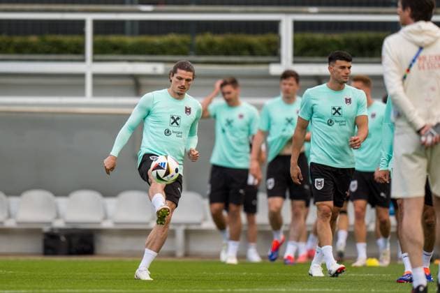 SOCCER - UEFA EURO, EM, Europameisterschaft,Fussball 2024 BERLIN,GERMANY,12.JUN.24 - SOCCER -UEFA EURO 2024, OEFB, Oesterreichischer Fussball-Bund, training. Image shows Marcel Sabitzer (AUT).  GEPAxpictures xJohannesxFriedl
