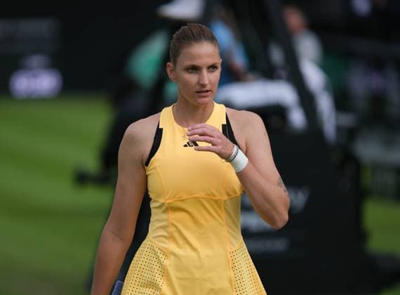 12th June 2024; Lexus Nottingham Tennis Centre, Nottingham, England; Rothesay Nottingham Open, Day 3; Karolina Pliskova during her match with Heather Watson, womens singles  ActionPlus1265375120240612 PaulxBonser