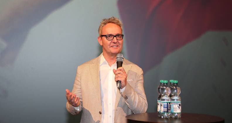 12 06 2024, Germany, Leonberg, Football Bundesliga, VfB in Team, Film premiere Traumpalast Leonberg, 6 pm red carpet, 7 30 talk, then film, Chairman of the Board Alexander Wehrle
