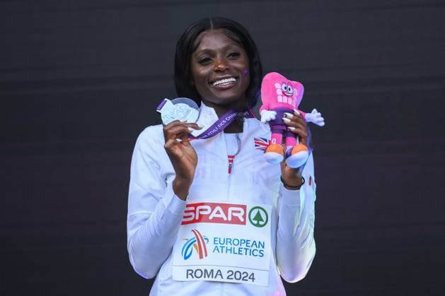 Athletics, European Championships in Rome, women, 200m, award ceremony