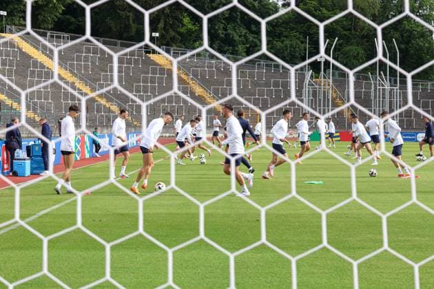 European Championship 2024 national team Serbia, public training, Rosenau Stadium Augsburg