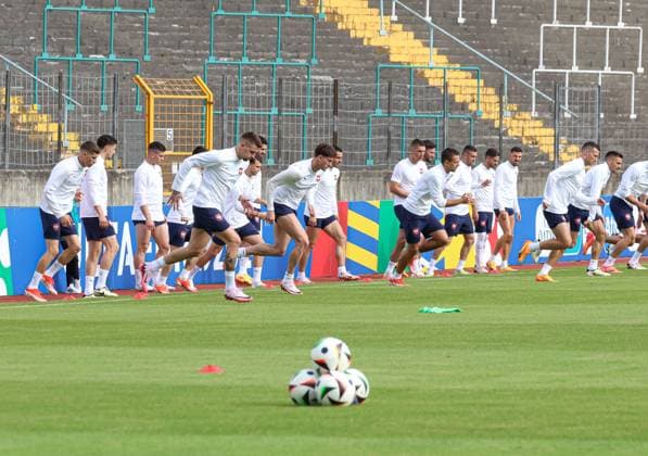 European Championship 2024 national team Serbia, public training, Rosenau Stadium Augsburg