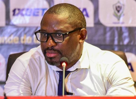 FRANCEVILLE, GABON - JUNE 11: Coach Thierry Mouyouma of Gabon Celebrate during the 2026 FIFA World Cup, WM, Weltmeisterschaft, Fussball Qualifier match between Gabon and Gambia at Stade De Franceville on June 11, 2024 in Franceville, Gabon. Photo by Moussavou Aristide Copyright: xx