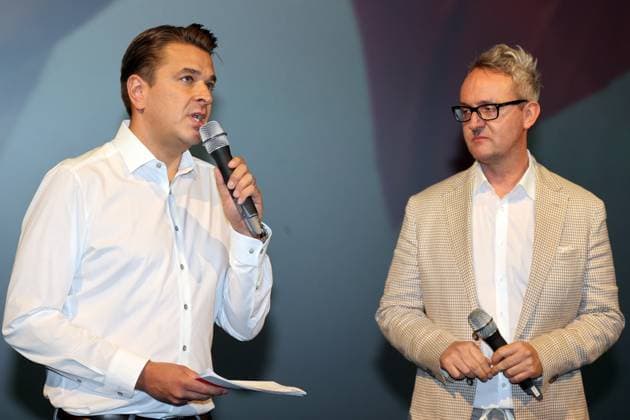 12 06 24 VfB Stuttgart Premiere event documentary VfBinTeam as cinema film Germany, Leonberg, 12 06 2024, Football, Bundesliga, VfB Stuttgart, Premiere event documentary VfBinTeam as cinema film in the Traumpalast cinema Leonberg v l Alexander Franke, Alexander Wehrle