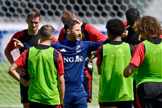 Belgium Media Activities UEFA EURO, EM, Europameisterschaft,Fussball 2024 13 06 2024 FREIBERG AM NECKA, GERMANY - JUNE 13 : Tedesco Domenico head coach of Belgium during a training session of the Belgian Red Devils at the UEFA Euro 2024 European Football Championship tournament on June 13, 2024 in Freiberg am Necka, Germany, 13 06 2024 Freiberg am Necka Germany  Copyright: xPeterxDexVoechtx