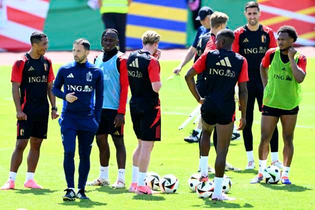 Belgium Media Activities UEFA EURO, EM, Europameisterschaft,Fussball 2024 13 06 2024 FREIBERG AM NECKA, GERMANY - JUNE 13 : Tedesco Domenico head coach of Belgium during a training session of the Belgian Red Devils at the UEFA Euro 2024 European Football Championship tournament on June 13, 2024 in Freiberg am Necka, Germany, 13 06 2024 Freiberg am Necka Germany  Copyright: xVincentxKalutx
