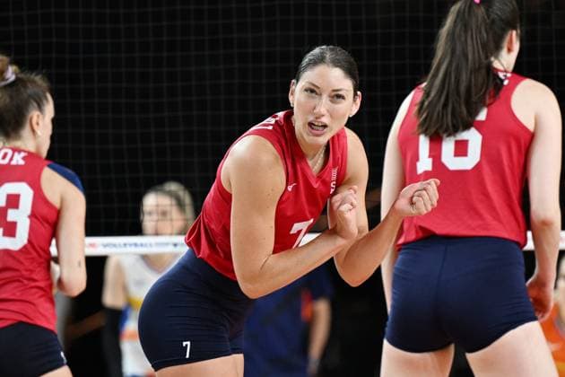 Lauren Carlini (USA), JUNE 13, 2024 - Volleyball : FIVB Volleyball Nations League 2024 Women s Preliminary Round between Netherlands 0-3 USA at West Japan General Exhibition Center, Fukuoka, Japan. Noxthirdxpartyxsales  (256243802_20240613)