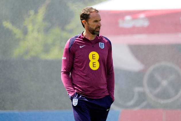 England manager Gareth Southgate England Training Session and press conference, PK, Pressekonferenz UEFA European Championship, EM, Europameisterschaft 2024, Group C, Football, Spa & Golf Resort Weimarer Land, Blankenhain, Germany, 13 Jun 2024 EDITORIAL USE ONLY No use with unauthorised audio, video, data, fixture lists, club league logos or live services. Online in-match use limited to 120 images, no video emulation. No use in betting, games or single club league player publications. Copyright: xDavexShopland Shutterstockx 14523765g
