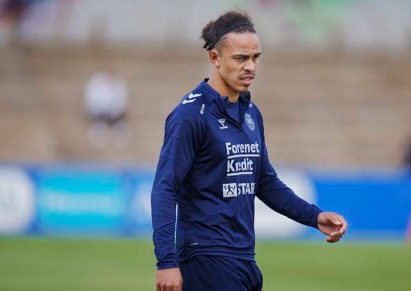 Danish player Yussuf Poulsen during the national team s training in Freudenstadt, Germany, Thursday, June 13, 2024 Denmark plays its first match on Sunday against Slovenia in the EURO 2024 Group C Photo Liselotte Sabroe Ritzau Scanpix , Freudenstadt Germany  Copyright: Ritzau Scanpix LiselottexSabroex spdk20240613-113957-L