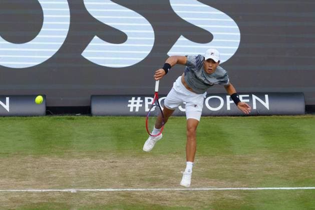 BOSS Open ATP 250 2024 Stuttgart, 13 06 2024 Brandon Nakashima USA, United States of America BOSS Open 2024, ATP 250, TC Weissenhof grounds on 13 06 2024, Stuttgart Copyright: xBEAUTIFULxSPORTSx Pajonkx