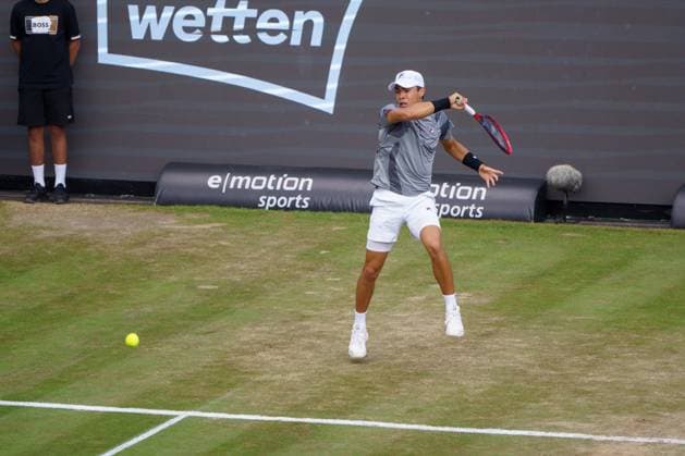 BOSS Open ATP 250 2024 Stuttgart, 13 06 2024 Brandon Nakashima USA, United States of America BOSS Open 2024, ATP 250, TC Weissenhof grounds on 13 06 2024, Stuttgart Copyright: xBEAUTIFULxSPORTSx Pajonkx