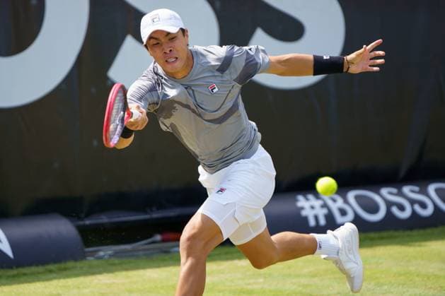 BOSS Open ATP 250 2024 Stuttgart, 13 06 2024 Brandon Nakashima USA, United States of America BOSS Open 2024, ATP 250, TC Weissenhof grounds on 13 06 2024, Stuttgart Copyright: xBEAUTIFULxSPORTSx Pajonkx