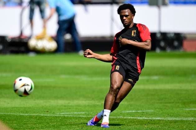 Belgium Media Activities UEFA EURO, EM, Europameisterschaft,Fussball 2024 13 06 2024 FREIBERG AM NECKA, GERMANY - JUNE 13 : Openda Lois forward of Belgium during a training session of the Belgian Red Devils at the UEFA Euro 2024 European Football Championship tournament on June 13, 2024 in Freiberg am Necka, Germany, 13 06 2024 Freiberg am Necka Germany  Copyright: xPeterxDexVoechtx