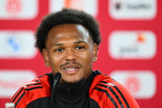 Belgium Media Activities UEFA EURO, EM, Europameisterschaft,Fussball 2024 13 06 2024 FREIBERG AM NECKA, GERMANY - JUNE 13 : Openda Lois forward of Belgium talking to the press during a press conference, PK, Pressekonferenz of the Belgian Red Devils at the UEFA Euro 2024 European Football Championship tournament on June 13, 2024 in Freiberg am Necka, Germany, 13 06 2024 Freiberg am Necka Germany  Copyright: xVincentxKalutx