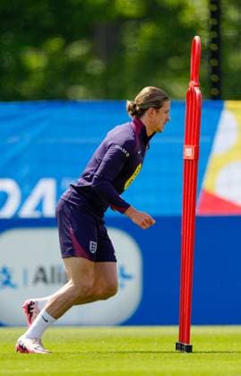 Conor Gallagher of England England Training Session and press conference, PK, Pressekonferenz UEFA European Championship, EM, Europameisterschaft 2024, Group C, Football, Spa & Golf Resort Weimarer Land, Blankenhain, Germany, 13 Jun 2024 EDITORIAL USE ONLY No use with unauthorised audio, video, data, fixture lists, club league logos or live services. Online in-match use limited to 120 images, no video emulation. No use in betting, games or single club league player publications. Copyright: xDavexShopland Shutterstockx 14523765at