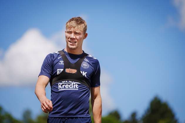 Danish striker Rasmus Hoejlund during the national team s training in Freudenstadt, Germany, Thursday, June 13, 2024 Denmark plays its first match on Sunday against Slovenia in the EURO 2024 Group C Photo Liselotte Sabroe Ritzau Scanpix , Freudenstadt Germany  Copyright: Ritzau Scanpix LiselottexSabroex spdk20240613-120743-L