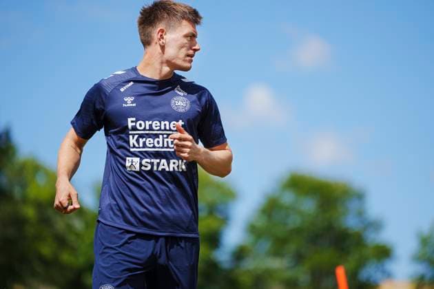 Danish player Joakim Maehle during the national team s training in Freudenstadt, Germany, Thursday, June 13, 2024 Denmark plays its first match on Sunday against Slovenia in the EURO 2024 Group C Photo Liselotte Sabroe Ritzau Scanpix , Freudenstadt Germany  Copyright: Ritzau Scanpix LiselottexSabroex spdk20240613-120942-L