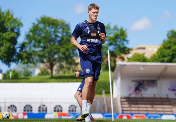 Danish defender Jannik Vestergaard during the national team s training in Freudenstadt, Germany, Thursday, June 13, 2024 Denmark plays its first match on Sunday against Slovenia in the EURO 2024 Group C Photo Liselotte Sabroe Ritzau Scanpix , Freudenstadt Germany  Copyright: Ritzau Scanpix LiselottexSabroex spdk20240613-121134-L