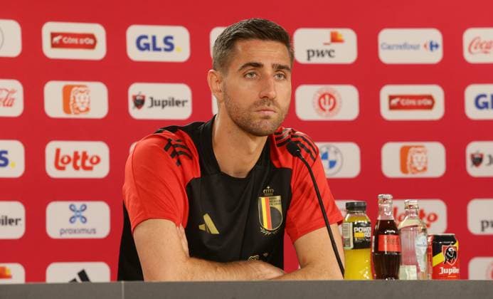 Freiberg , Belgium national soccer team press conference , Koen Casteels