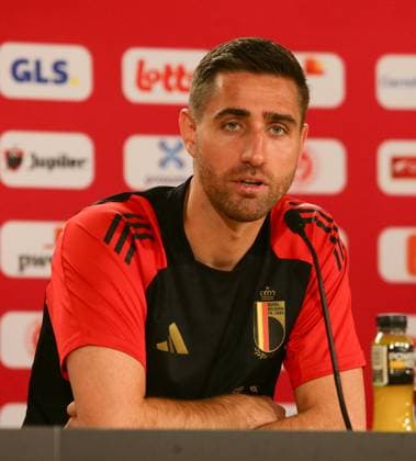 Freiberg , Belgium national soccer team press conference , Koen Casteels