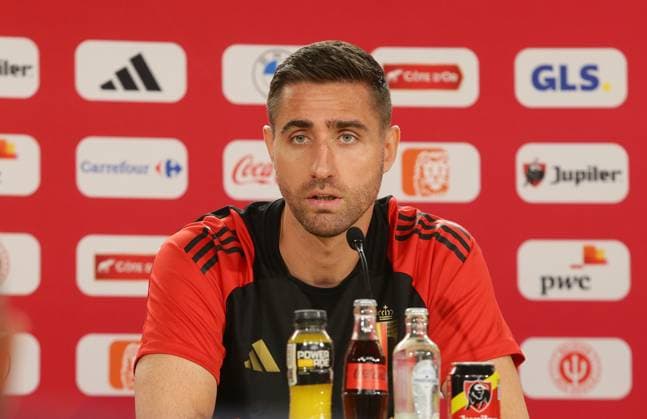 Freiberg , Belgium national soccer team press conference , Koen Casteels