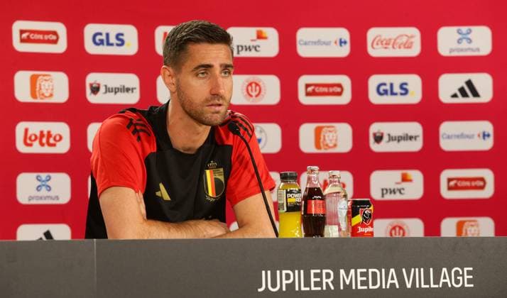 Freiberg , Belgium national soccer team press conference , Koen Casteels