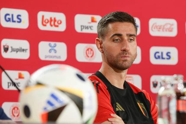 Freiberg , Belgium national soccer team press conference , Koen Casteels