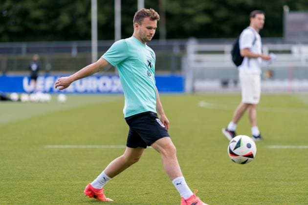 EURO 2024, Nationalteam Österreich, Training SOCCER - UEFA EURO, EM, Europameisterschaft,Fussball 2024 BERLIN,GERMANY,13.JUN.24 - SOCCER -UEFA EURO 2024, OEFB, Oesterreichischer Fussball-Bund, training. Image shows Matthias Seidl (AUT). GEPAxpictures xJohannesxFriedl