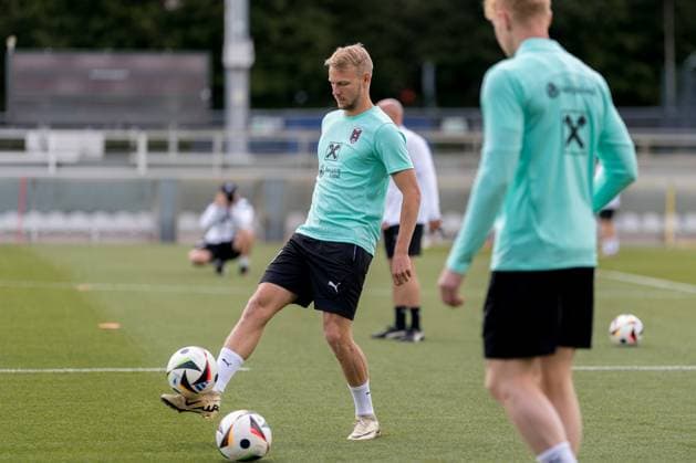 EURO 2024, Nationalteam Österreich, Training SOCCER - UEFA EURO, EM, Europameisterschaft,Fussball 2024 BERLIN,GERMANY,13.JUN.24 - SOCCER -UEFA EURO 2024, OEFB, Oesterreichischer Fussball-Bund, training. Image shows Marco Gruell (AUT). GEPAxpictures xJohannesxFriedl