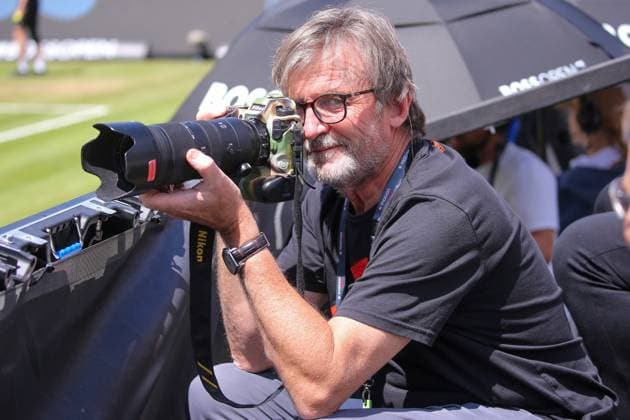 BAU 13 06 2024 Stuttgart Tennis Boss Open, tennis photographer Paul Zimmer at work