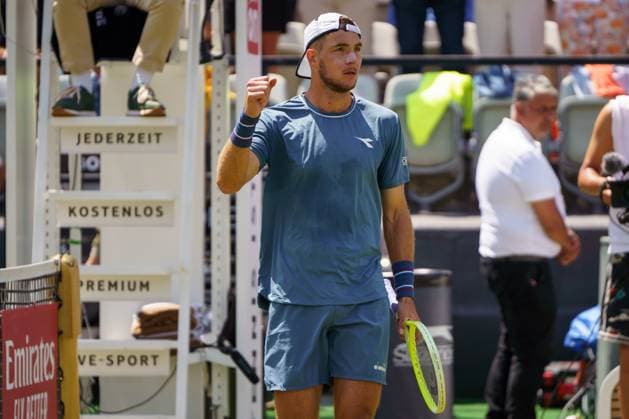 BOSS Open ATP 250 2024 Stuttgart, 13 06 2024 Jan Lennard Struff GER, Germany celebrates his victory BOSS Open 2024, ATP 250, grounds of the TC Weissenhof on 13 06 2024, Stuttgart Copyright: xBEAUTIFULxSPORTSx Pajonkx
