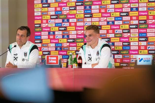SOCCER - UEFA EURO, EM, Europameisterschaft,Fussball 2024 BERLIN,GERMANY,13.JUN.24 - SOCCER -UEFA EURO 2024, OEFB, Oesterreichischer Fussball-Bund, press conference, PK, Pressekonferenz Image shows Philipp Lienhart (AUT). GEPAxpictures xJohannesxFriedl