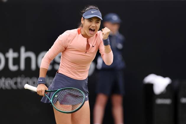 Emma Raducanu during a round of 16 match against Daria Snigur. Rothesay Open Nottingham, Day 4, Tennis, Lexus Nottingham Tennis Centre, Nottingham, UK - 13 June 2024  Copyright: xRyanxBrowne Shutterstockx 14523730w