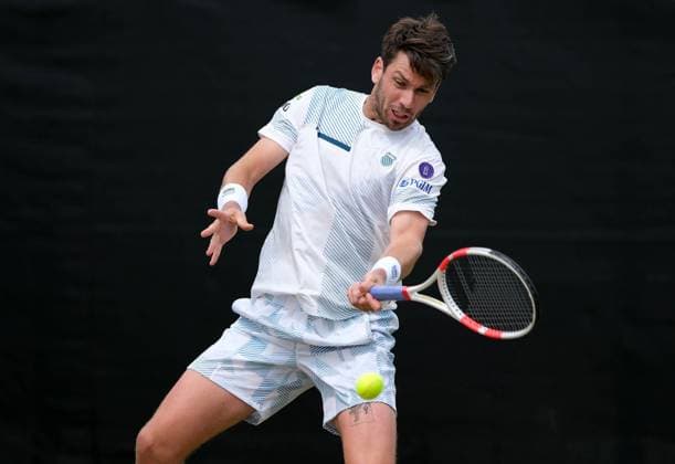 13th June 2024; Lexus Nottingham Tennis Centre, Nottingham, England; Rothesay Nottingham Open, Day 4; Cameron Norrie plays a low forehand shot to Jack Pinnington Jones, mens singles  ActionPlus12653899 PaulxBonser