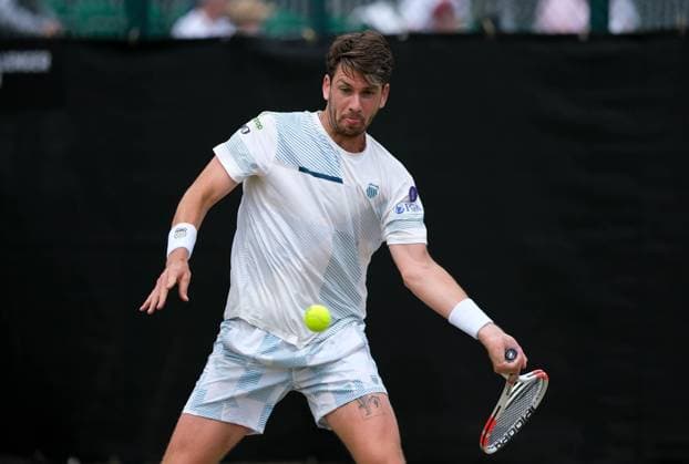 13th June 2024; Lexus Nottingham Tennis Centre, Nottingham, England; Rothesay Nottingham Open, Day 4; Cameron Norrie plays a low forehand shot to Jack Pinnington Jones, mens singles  ActionPlus12653902 PaulxBonser