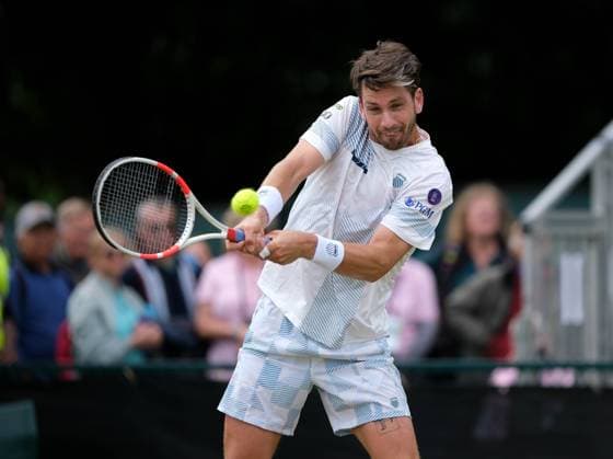 13th June 2024; Lexus Nottingham Tennis Centre, Nottingham, England; Rothesay Nottingham Open, Day 4; Cameron Norrie plays a backhand shot to Jack Pinnington Jones, mens singles  ActionPlus12653908 PaulxBonser