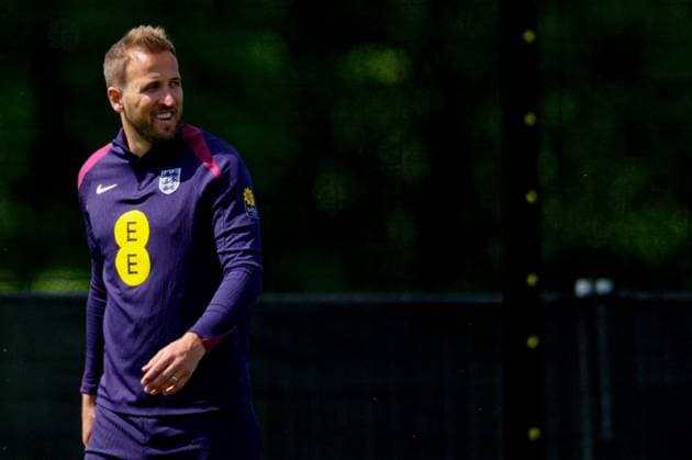 Harry Kane of England England Training Session and press conference, PK, Pressekonferenz UEFA European Championship, EM, Europameisterschaft 2024, Group C, Football, Spa & Golf Resort Weimarer Land, Blankenhain, Germany, 13 Jun 2024 EDITORIAL USE ONLY No use with unauthorised audio, video, data, fixture lists, club league logos or live services. Online in-match use limited to 120 images, no video emulation. No use in betting, games or single club league player publications. Copyright: xDavexShopland Shutterstockx 14523765cp