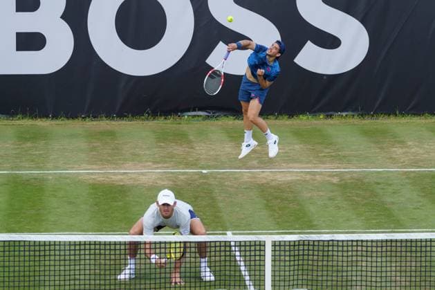 BOSS Open ATP 250 2024 Stuttgart, 13 06 2024 Julian Cash GBR, Great Britain , Robert Galloway USA, United States of America BOSS Open 2024, ATP 250, TC Weissenhof on 13 06 2024, Stuttgart Copyright: xBEAUTIFULxSPORTSx Pajonkx