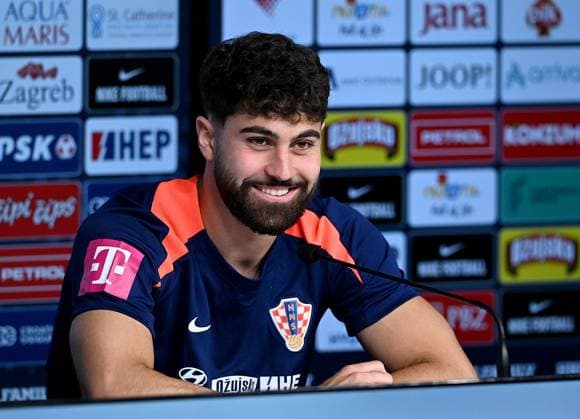 PXL_CRO football press Croatian national team, Nationalteam player Josko Gvardiol during press conference, PK, Pressekonferenz in Neuruppin, Germany on 13. June 2024. MarkoxLukunic PIXSELL