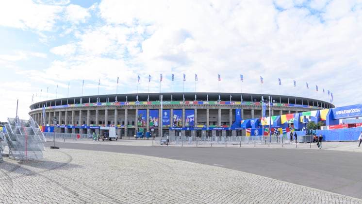 View of the stadium before UEFA Euro 2024, The Olympia Stadion Berlin, before the start of the UEFA European Football Championship 2024 UEFA, 13 06 2024, Copyright: HMBxMedia UwexKoch