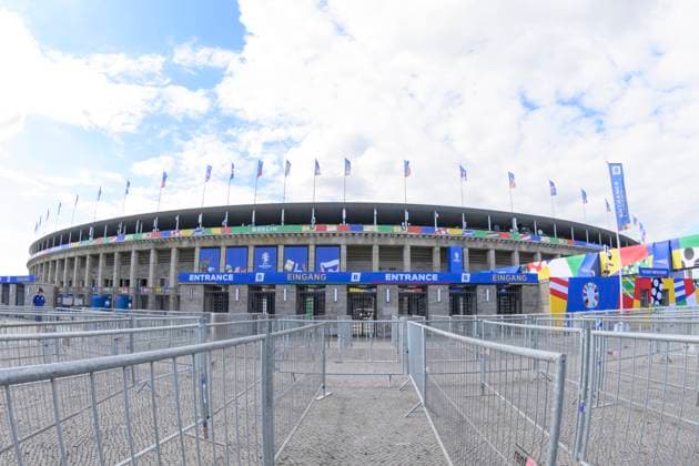 View of the stadium before UEFA Euro 2024, The Olympia Stadion Berlin, before the start of the UEFA European Football Championship 2024 UEFA, 13 06 2024, Copyright: HMBxMedia UwexKoch